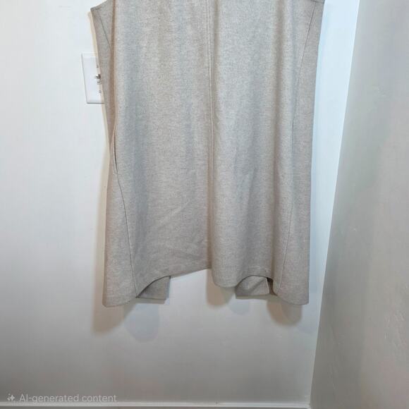 Joie Open Front Sleeveless Long Duster Vest Cardigan Women's sz XL Oatmeal‎ - Picture 9 of 11